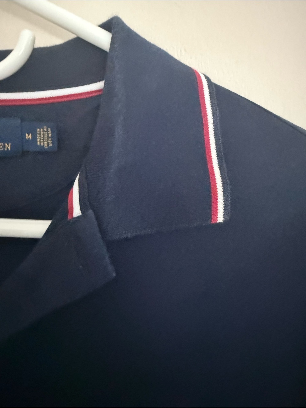 Polo Ralph Lauren Classic Fit Mens Navy Tipped Mesh Short Sleeve Polo size M - Picture 5 of 9